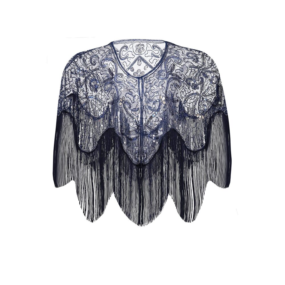 3241 1920s Shawl Wraps Gatsby Beaded Evening Cape Bridal For